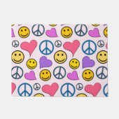 Peace Liebe Laugh Pattern Fußmatte (Vorderseite)
