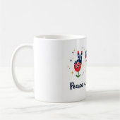 Peace Liebe Liberty Patriotic Tasse (Links)