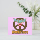 Peace Liebe Librarians Postkarte (Stehend Vorderseite)