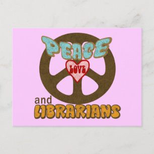 Peace Liebe Librarians Postkarte