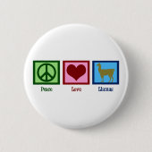 Peace Liebe Llamas Button (Vorderseite)