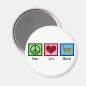 Peace Liebe Llamas Magnet (Vorderseite/Rückseite)