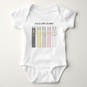 Peace Liebe Llamas - Niedlicher Retro-farbenfroher Baby Strampler (Vorderseite)