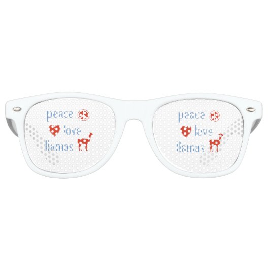 Peace Liebe Llamas Sonnenbrille (Vorderseite)