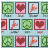 Peace Liebe Lobster Stoff (Nahaufnahme)