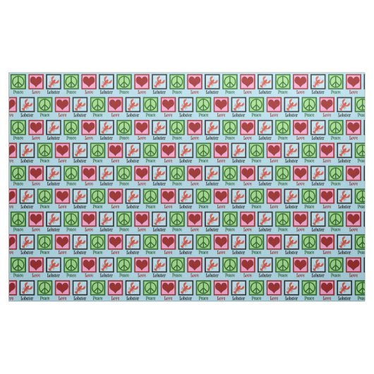 Peace Liebe Lobster Stoff (Fat Quarter (45,7 x 55,9 cm))