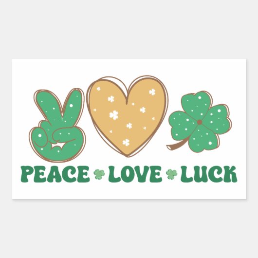Peace Liebe Luck Stickers (Vorderseite)