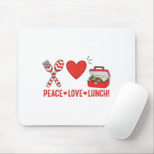 "Peace Liebe Lunch Lady Apprecision Box" Mousepad (Mit Mouse)