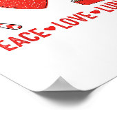 "Peace Liebe Lunch Lady Apprecision Box" Poster (Ecke)