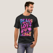 PEACE LIEBE LUNCH Lady Retro Cafeteria Groovy 100  T-Shirt (Vorne ganz)