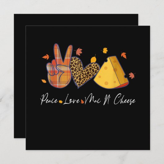 Peace Liebe Mac N Chef Halloween Erntedank Einladung (Vorne/Hinten)