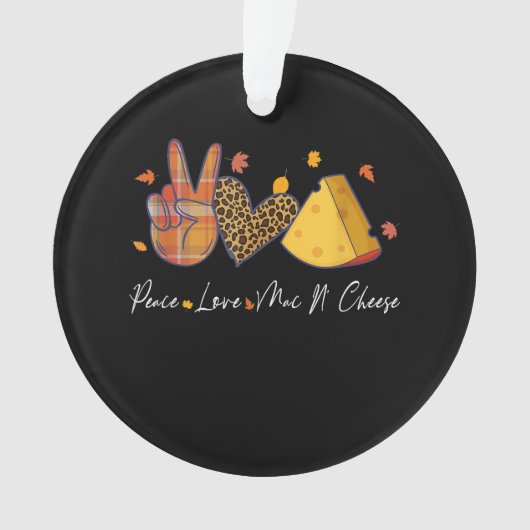 Peace Liebe Mac N Chef Halloween Erntedank Ornament (Vorderseite)