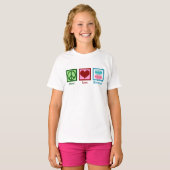 Peace Liebe Macarons Niedlich Macaron Girls T-Shirt (Vorne ganz)