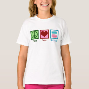 Peace Liebe Macarons Niedlich Macaron Girls T-Shirt