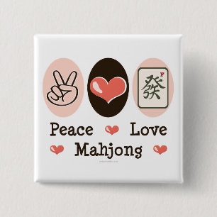 Peace Liebe Mahjong Button