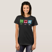 Peace Liebe Mail Niedlich Post Office Poster Ser T-Shirt (Vorne ganz)