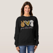 Peace Liebe Maltese Dog Fun Maltese Lover Dog Vate Sweatshirt (Vorne ganz)