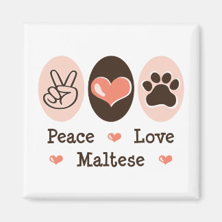 Peace Liebe Maltese Magnet