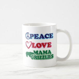 Peace-Liebe-Mama-Grizzlies Kaffeetasse