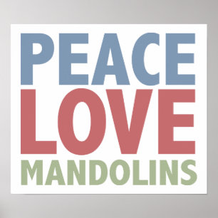 Peace Liebe Mandolins Poster