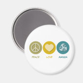 Peace Liebe Manga Magnet (Vorderseite/Rückseite)
