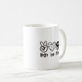 Peace Liebe Manger Weihnachten Kaffeetasse (VorderseiteRechts)