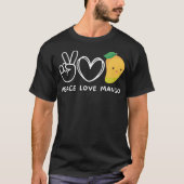 Peace Liebe Mango Retro Mango Lover Fruit Lover T-Shirt (Vorderseite)
