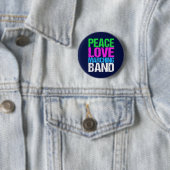 Peace Liebe Marching Band Button (Beispiel)