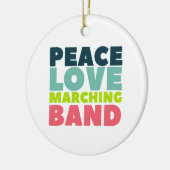 Peace Liebe Marching Band Keramik Ornament (Links)