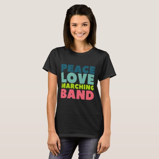 Peace Liebe Marching Band T-Shirt (Vorne ganz)