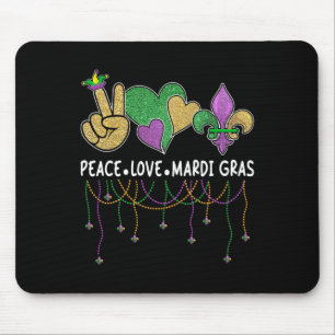 Peace Liebe Mardi Gras 2024 New Orleans Carnival P Mousepad