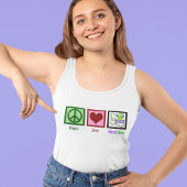Peace Liebe Mardi Gras Custom Tank Top