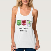 Peace Liebe Mardi Gras Custom Tank Top (Vorderseite)