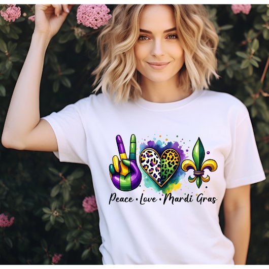 Peace Liebe Mardi Gras, Lilie in New Orleans T-Shirt
