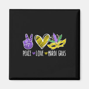 Peace Liebe Mardi Gras New Orleans Louisiana Parco Magnet