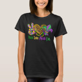 🎭 Peace Liebe Mardi Gras T - Shirt - Festive & Fu (Vorderseite)