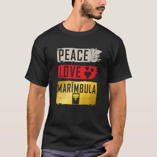 Peace Liebe Marímbula Musical Instrument Marímbula T-Shirt