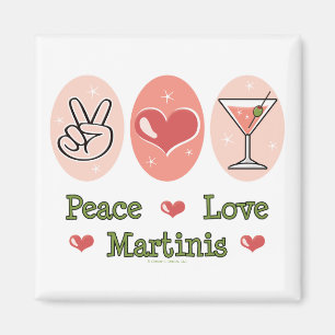 Peace Liebe Martini Magnet