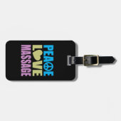 Peace Liebe Massage Gepäckanhänger (Vorderseite horizontal)