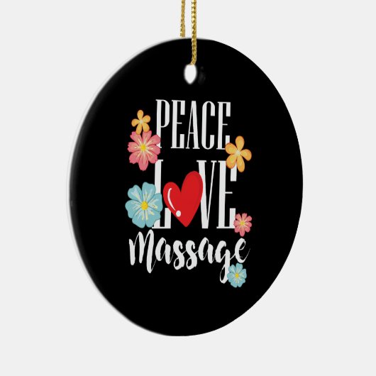 Peace Liebe Massage Keramik Ornament (Rechts)