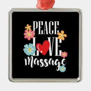 Peace Liebe Massage Ornament Aus Metall