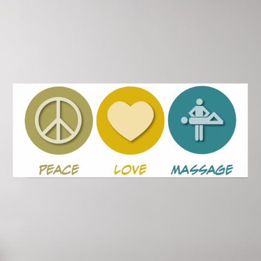 Peace Liebe Massage Poster (Vorne)