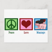 Peace Liebe Massage Postkarte (Vorderseite)
