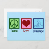 Peace Liebe Massage Therapie Postkarte (Vorne/Hinten)