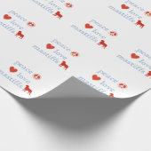 Peace Liebe Mastiffs Geschenkpapier (Ecke)