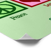 Peace Liebe Match Custom Poster (Ecke)