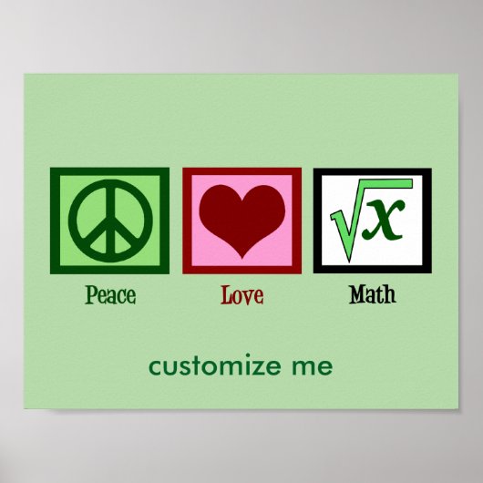 Peace Liebe Match Custom Poster (Vorne)