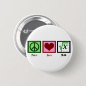 Peace Liebe Math Button (Vorne & Hinten)