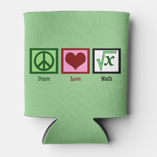 Peace Liebe Math Dosenkühler (Vorderseite)