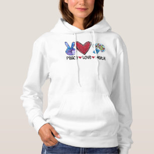 Peace Liebe Math Funny Teacher Hoodie
